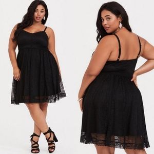 Torrid Black Lace Skate Dress Size 2 (18-20)
